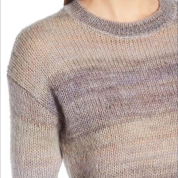 Something Navy Muted Striped Lavender Sweater - Picture 2 of 11